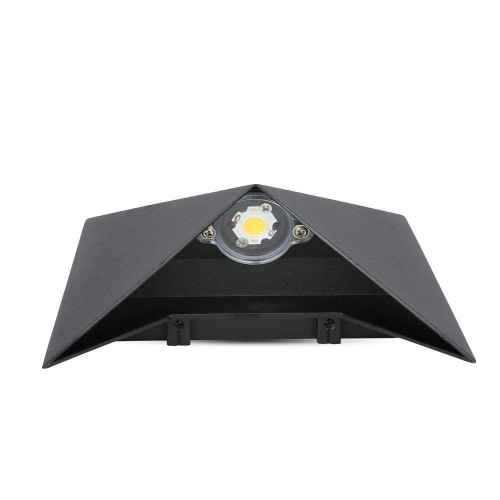 5W Lampa ścienna LED, Barwa:3000K, Obudowa: Czarna, VTAC, SKU 218282