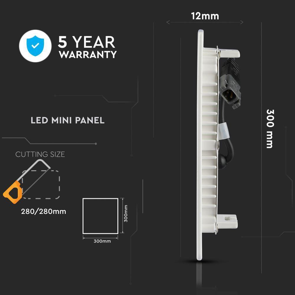 VT-624SQ 24W LED PREMIUM PANEL SAMSUNG CHIP 4000K SQUARE