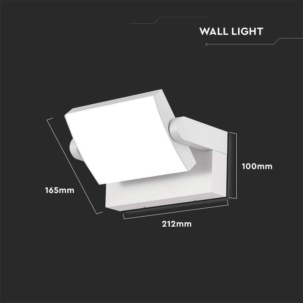 VT-11020 17W LED WALL LIGHT 3000K WHITE BODY IP65