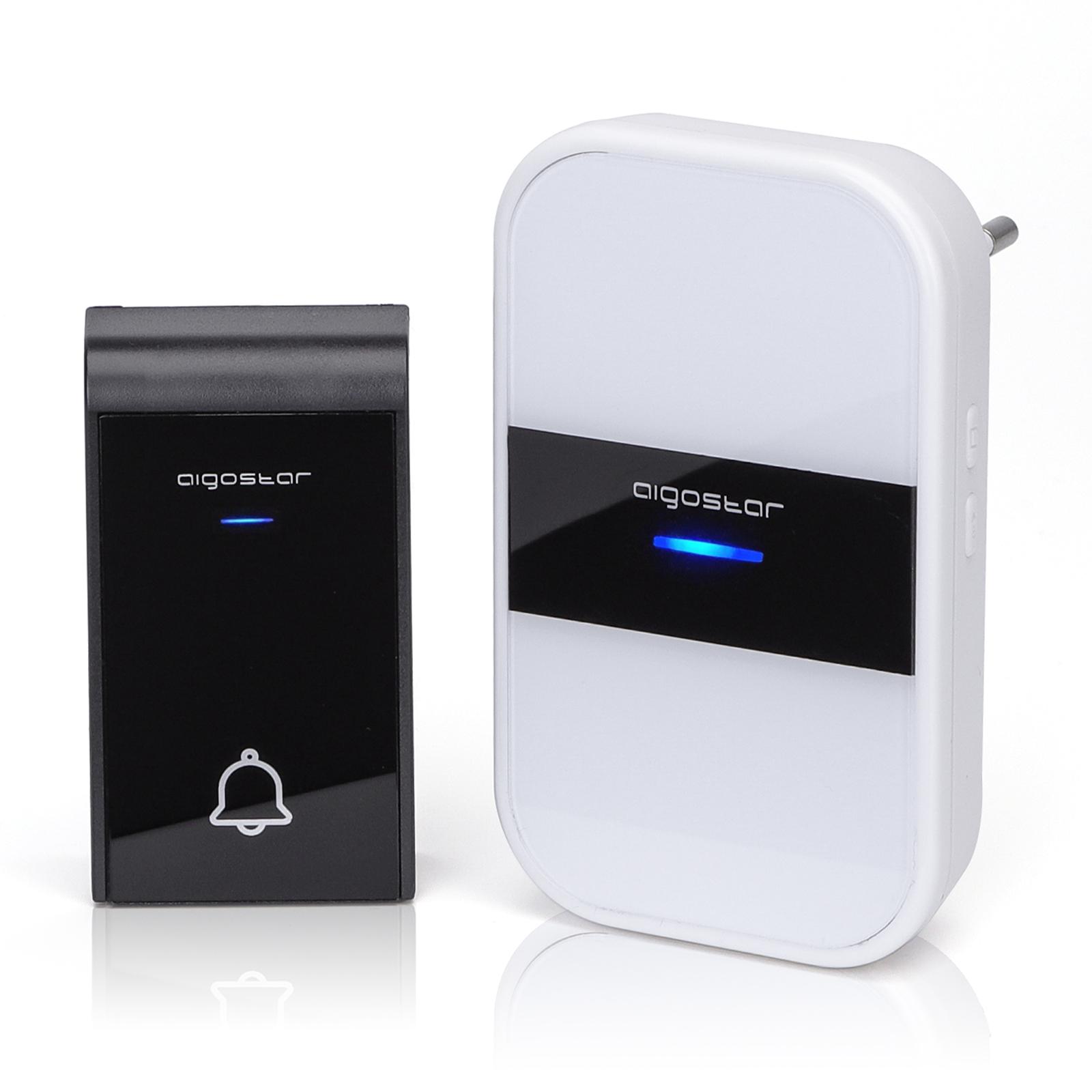 AC Wireless Doorbell White & Black