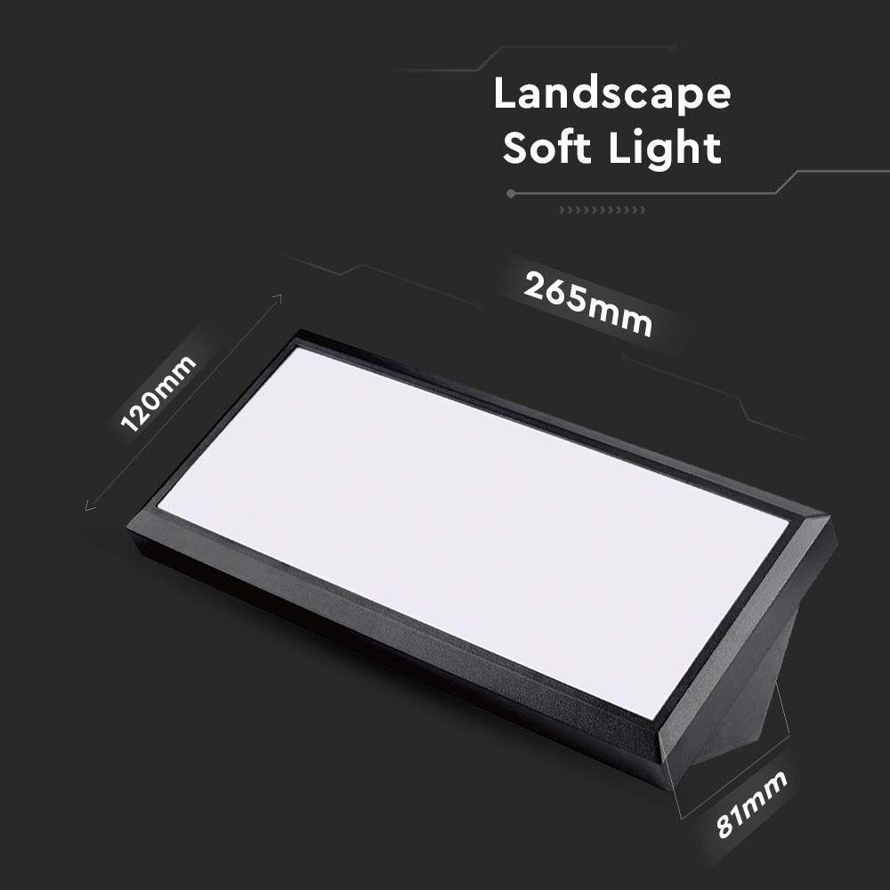 VT-8054 12W LED LANDSCAPE OUTDOOR SOFT LIGHT MEDIUM 4000K BLACK BODY