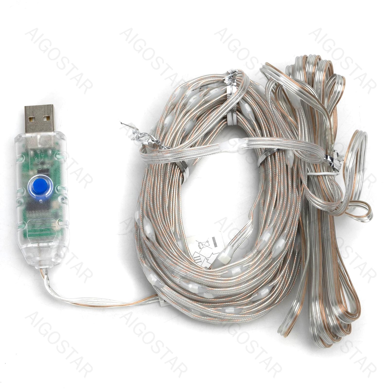 USB string lights (PVC & copper), RGBIC, 10m