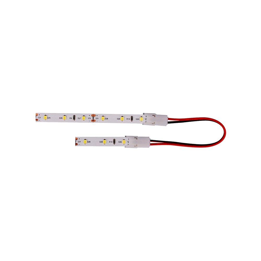 Złączka do taśm LED 10mm, dwustronna z przewodem, IP20, VTAC, SKU 2661