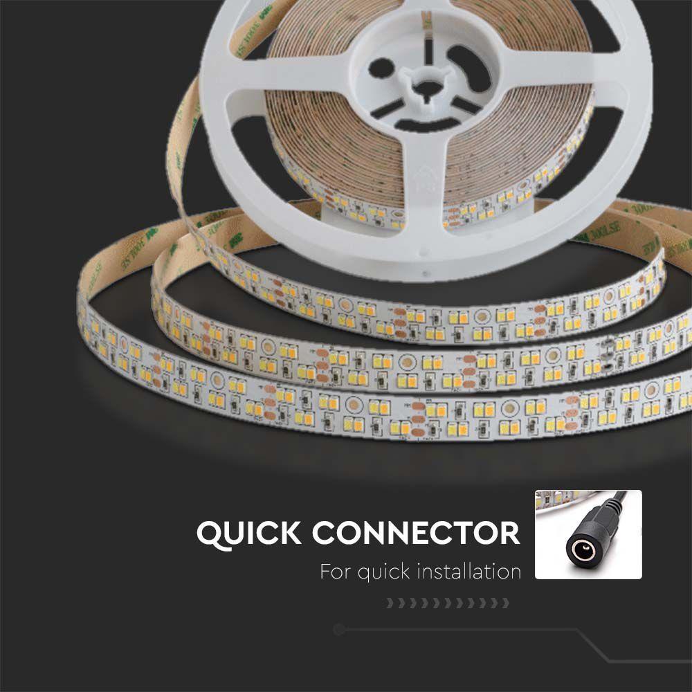 VT-2835 240 21W LED STRIP LIGHT 3IN1 IP20 24V 15MM WHITE DOUBLE PCB(5M/ROLL)(PRICE PER M)