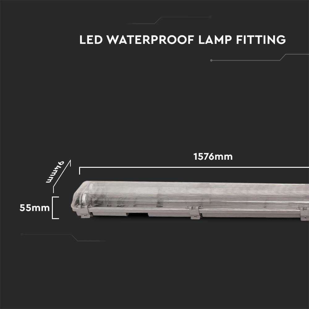 VT-12005 T8 WP LAMP FITTING 2x150CM WITH HERMETIC SEAL IP65