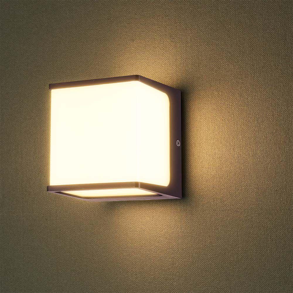 VT-708 8W LED WALL LIGHT 4000K BROWN BODY IP65