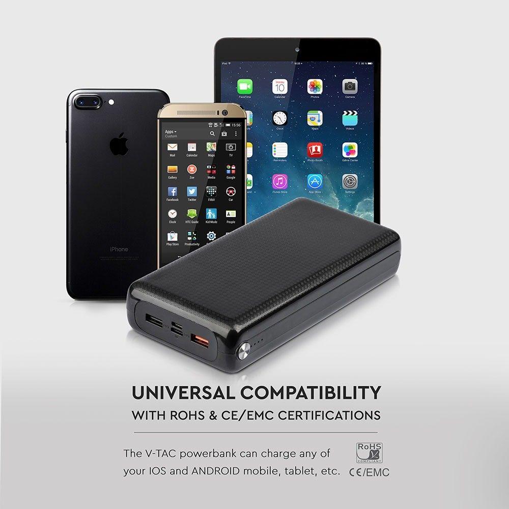 VT-3519 30000mah POWER BANK WITH DUAL USB-BLACK