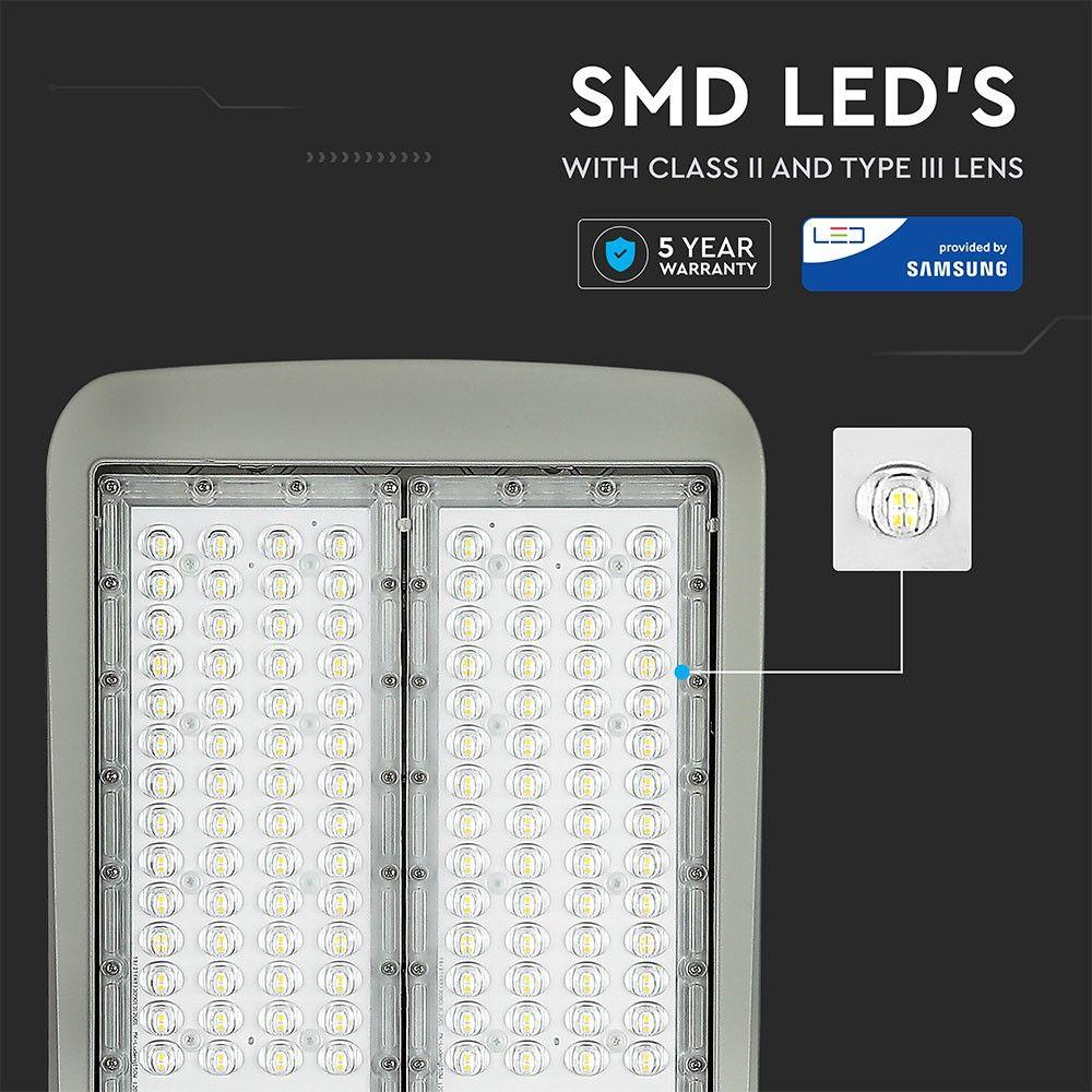 100W Lampa uliczna LED (CLASS II, Zasilacz INVENTRONICS), Chip SAMSUNG, Barwa:4000K, Ściemniana, VTAC, SKU 883