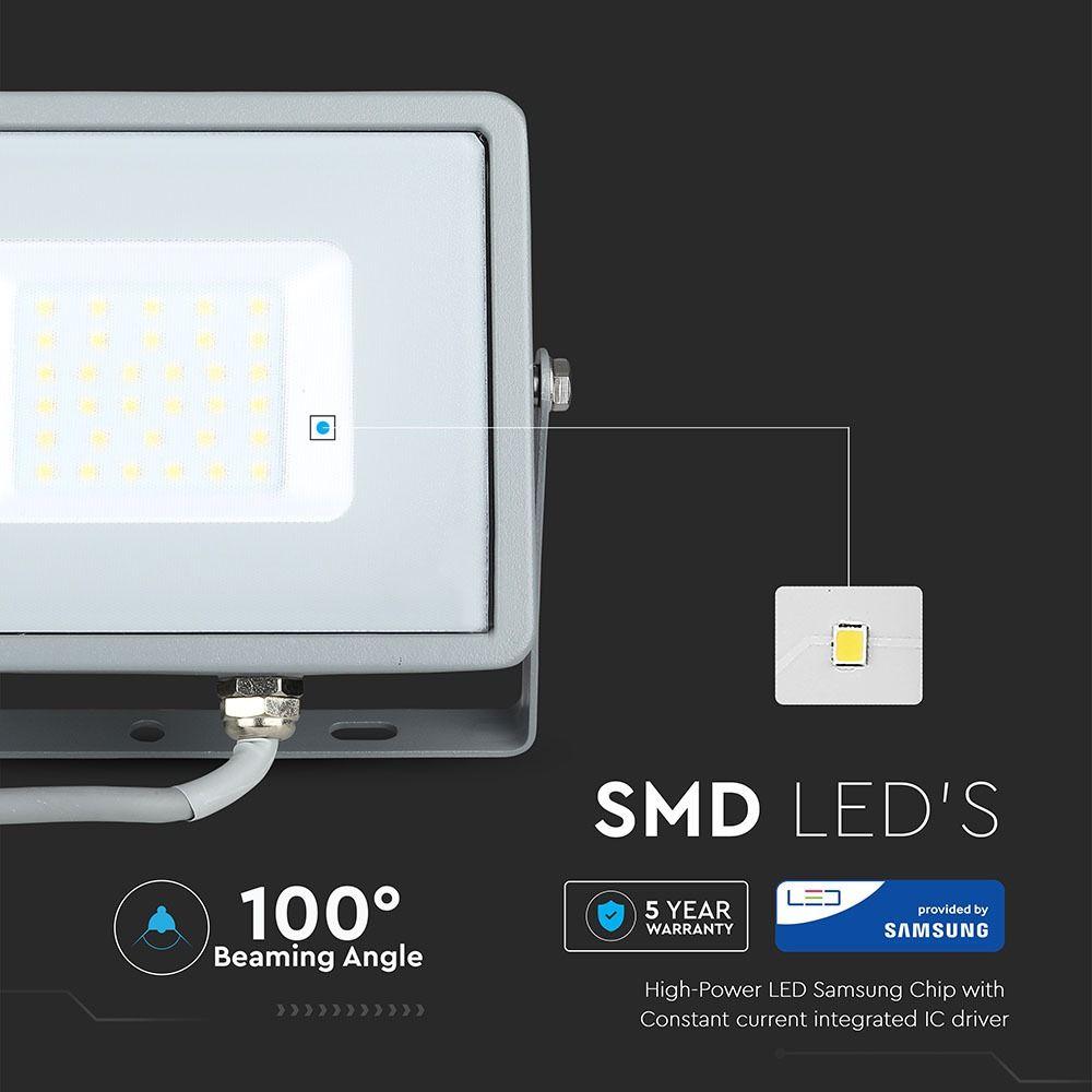 VT-30 30W SMD FLOODLIGHT SAMSUNG CHIP 6400K GREY BODY