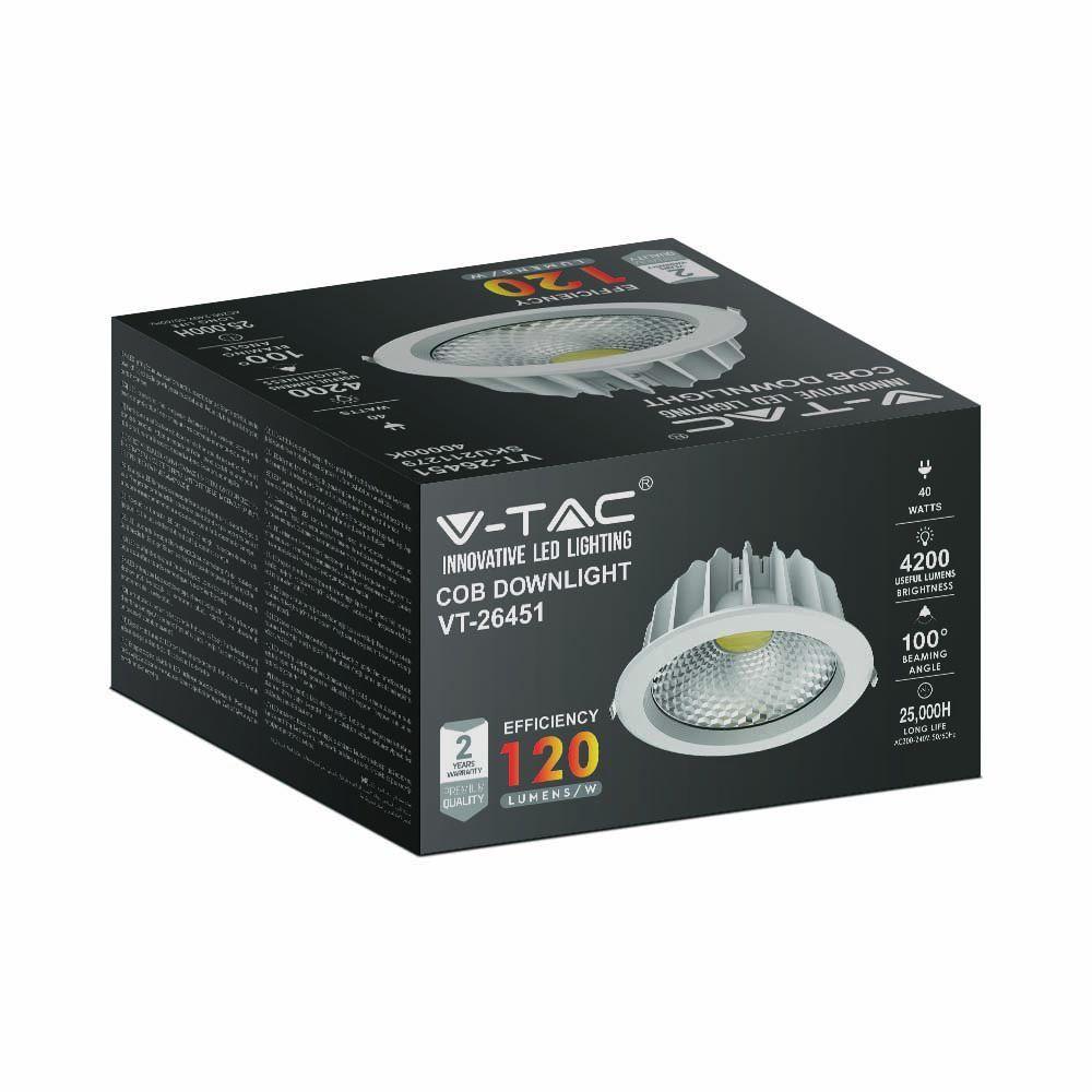 VT-26451 40W LED REFLECTOR COB DOWNLIGHT 4000K HIGH LUMEN