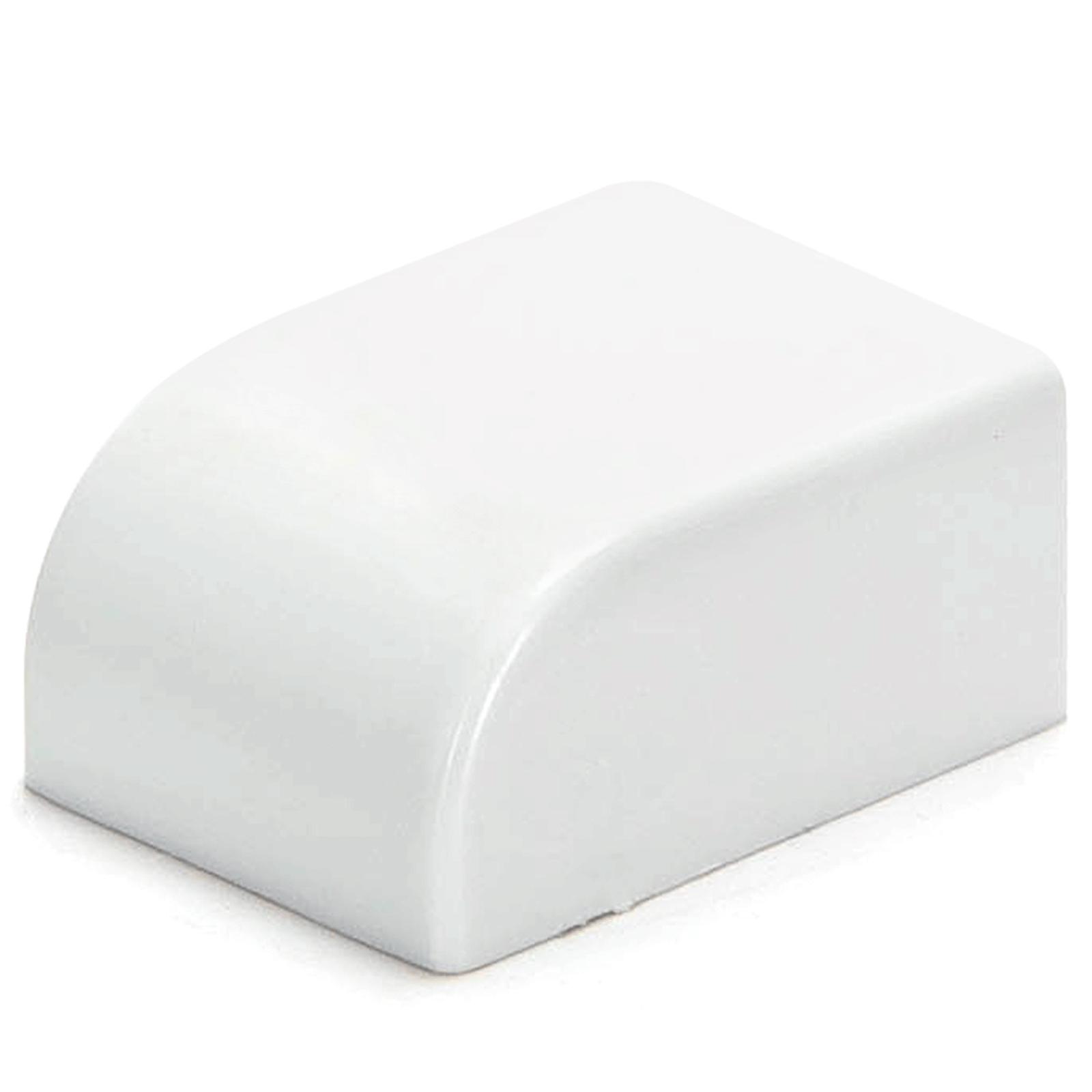 PVC Square Trunking End Cap White 15*10mm 4pcs