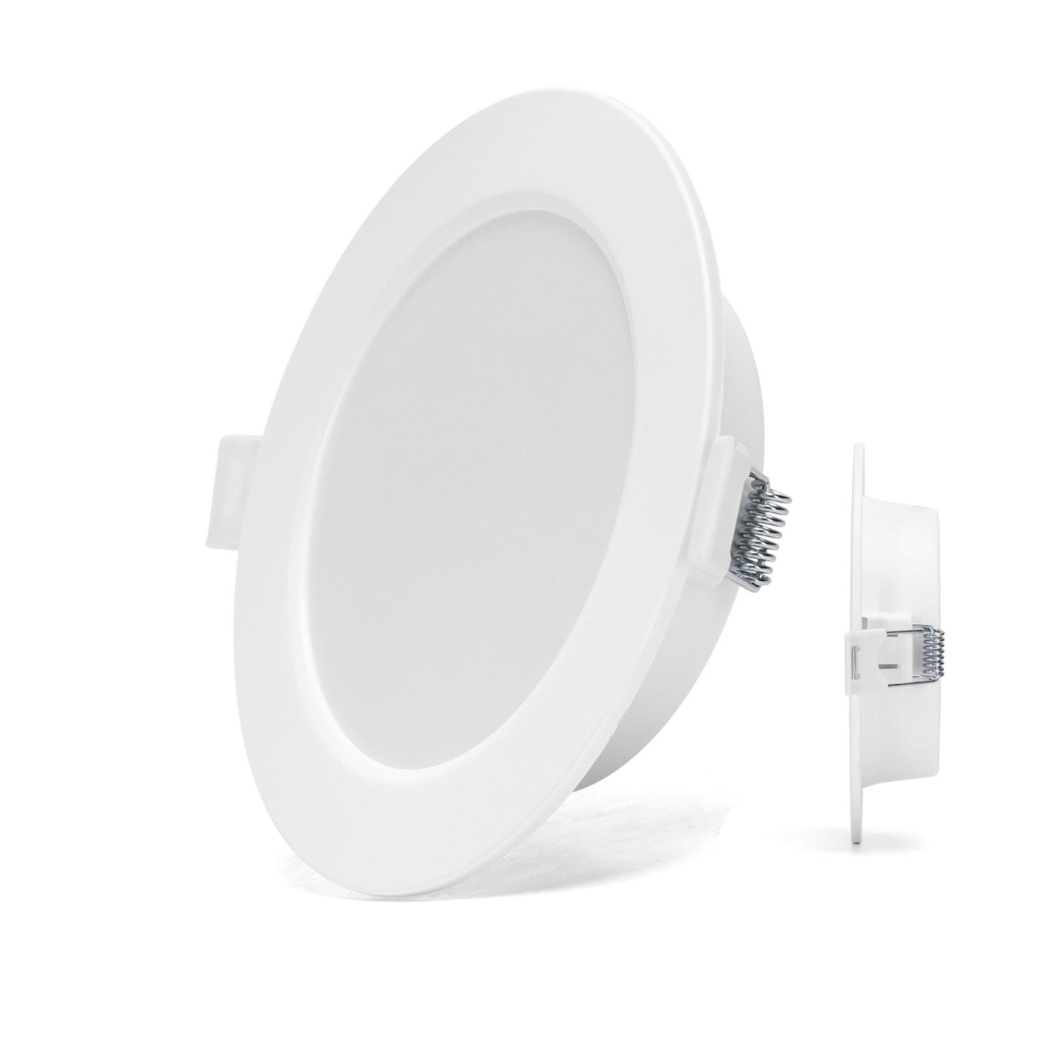 Podtynkowa okrągła lampa LED E6 6W Żółte światło(6W,3000K,Barwa Ciepła,600lm)