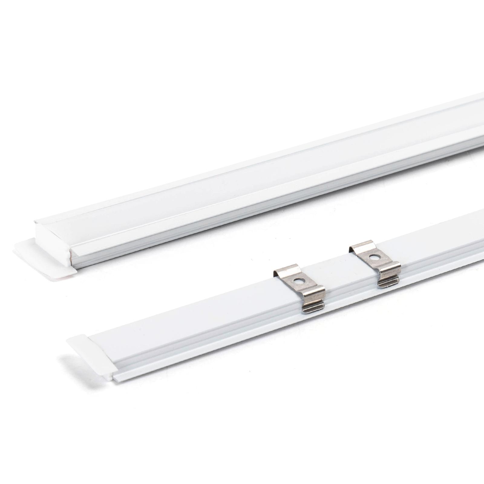 Flush-mounted LED strip channel, 1m, white