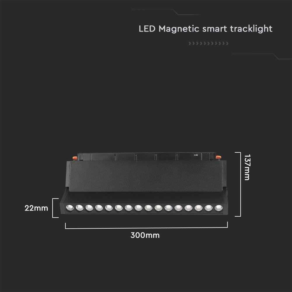 VT-3618 18W LED MAGNETIC SMART TRACKLIGHT 3IN1 BLACK BODY