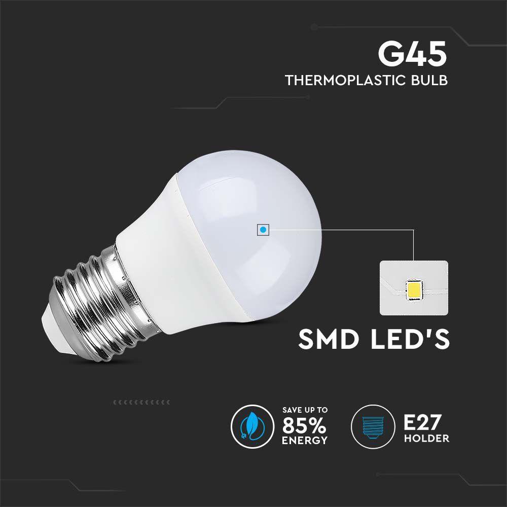 VT-290 6.5W G45 PLASTIC BULB SAMSUNG CHIP 4000K E27