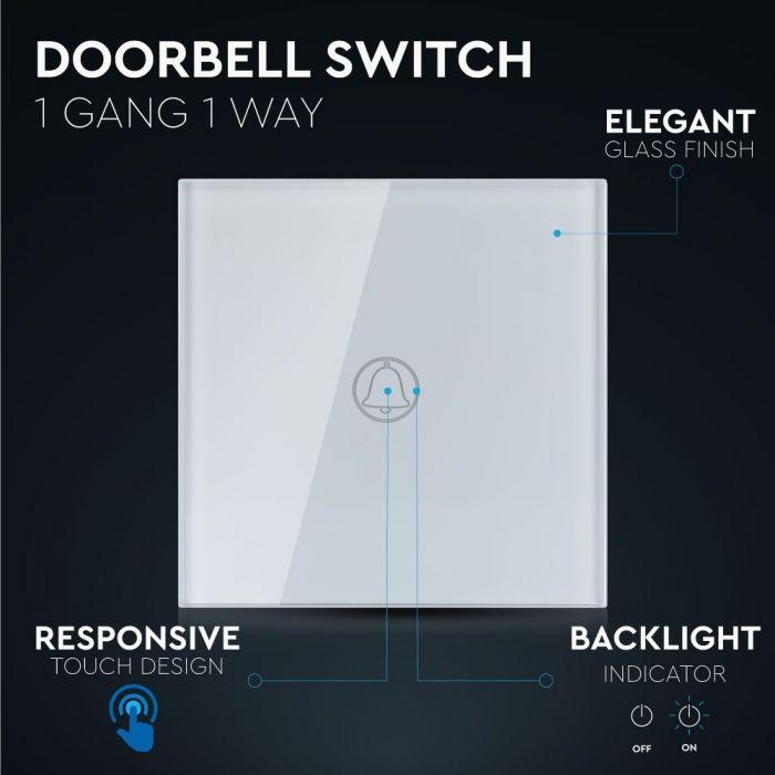 VT-5411 1 GANG 1 WAY DOORBELL SWITCH-WHITE