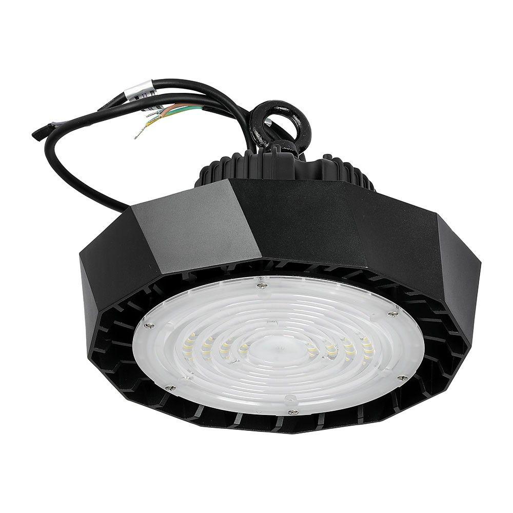 100W HIGHBAY ( Zasilacz SAMSUNG ), Barwa:6000K, Obudowa: Czarna, Wydajność: 120lm/w, Kąt 90', VTAC, SKU 584