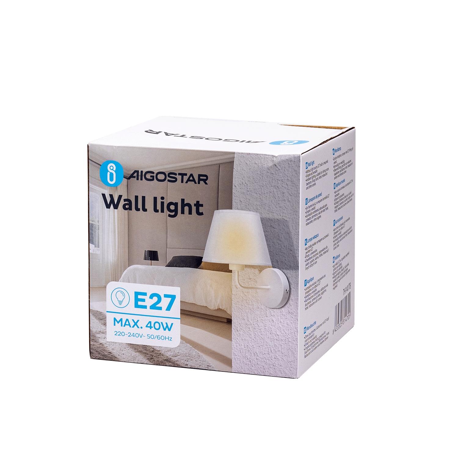 Dual-way wall light white (without light source) GU10+E27