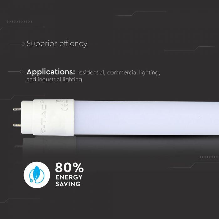 VT-1615 15W T8 LED PLASTIC TUBE NON-ROTATABLE-150CM 4000K G13(160LM/WATT)