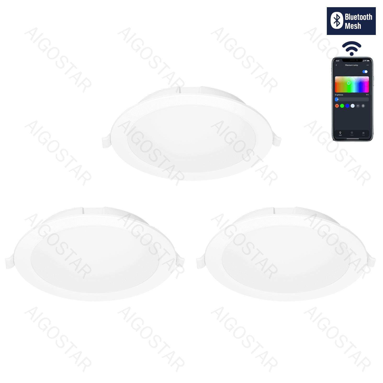 Inteligentny downlight Bluetooth MESH 15W RGB+CCT 3 szt.