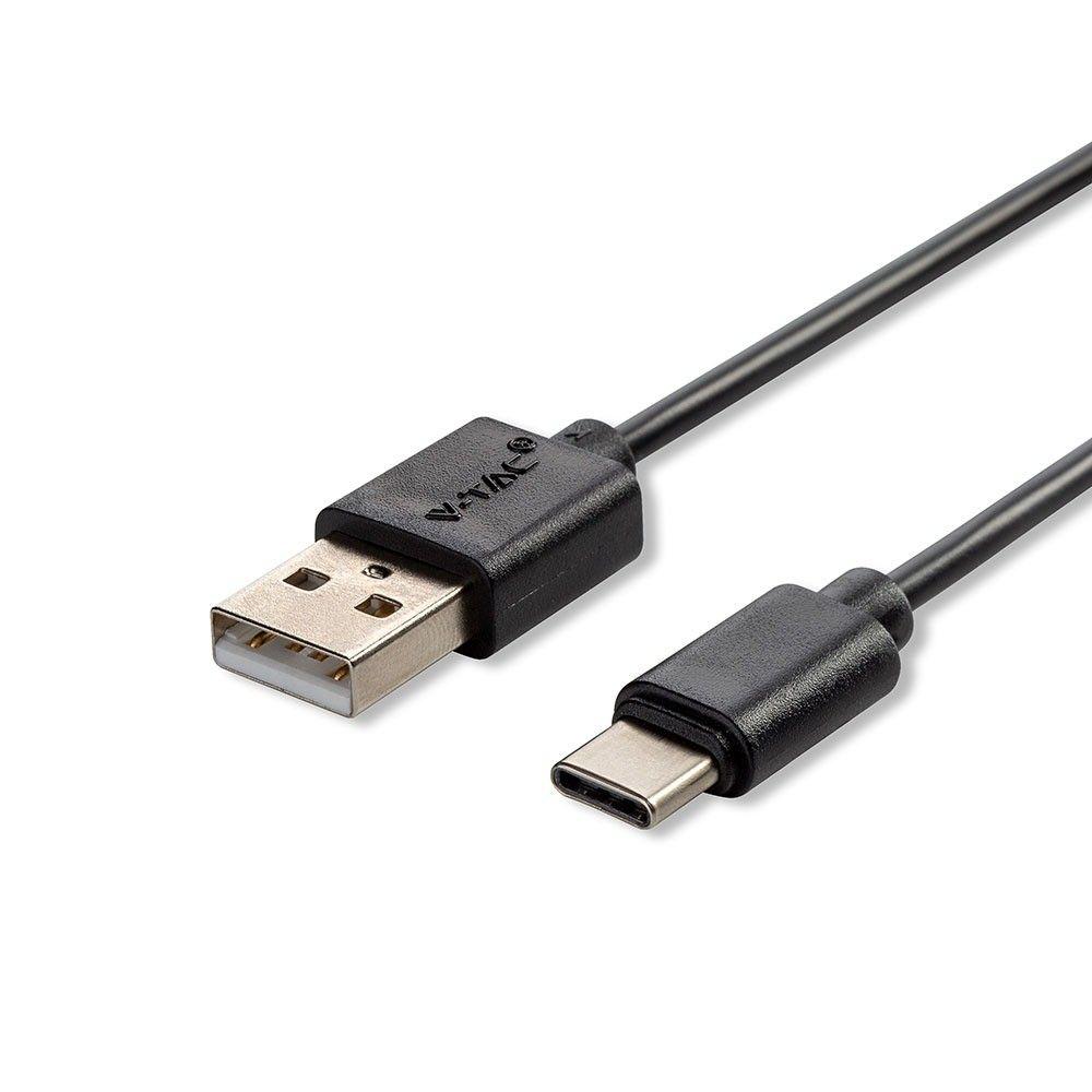 Przewód USB typ: C, 1m, Czarny, VTAC, SKU 8483