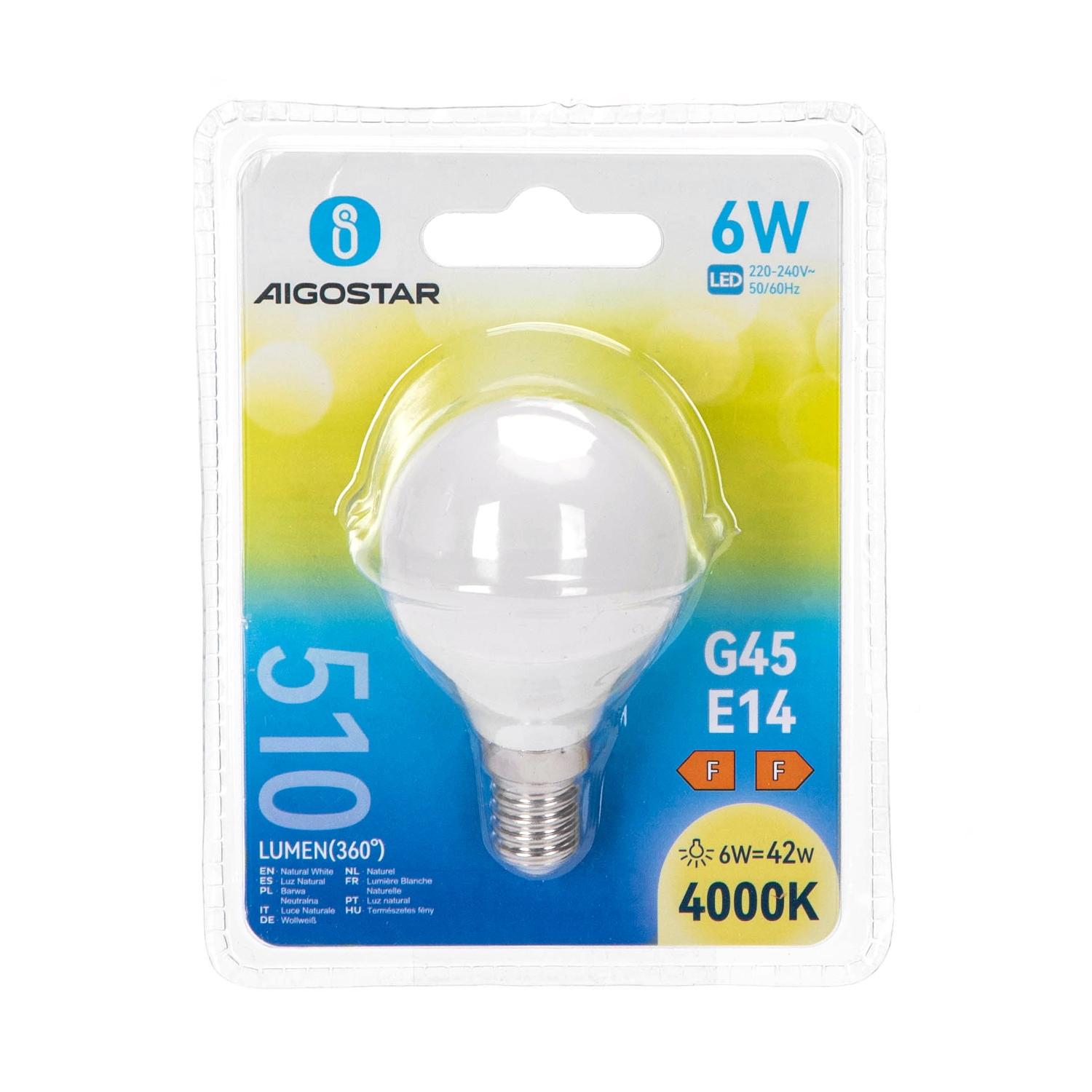 LED G45 E14 6W