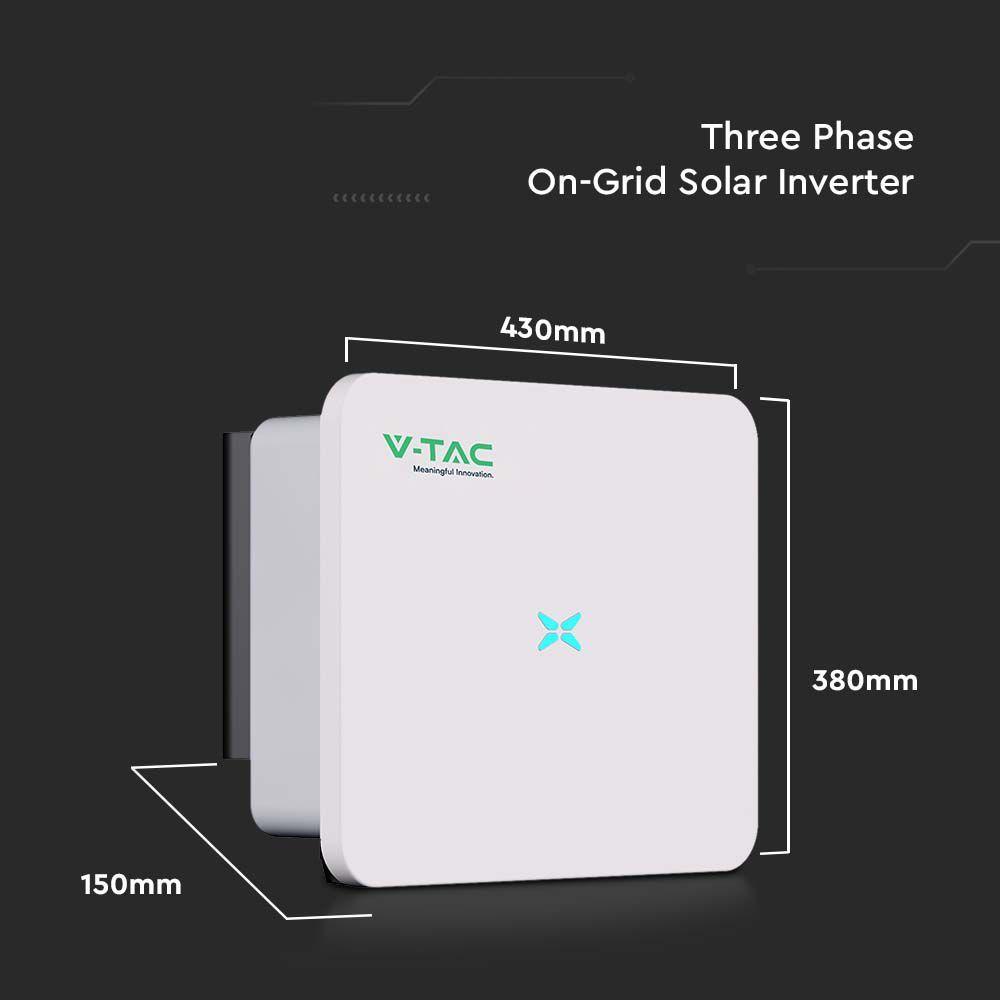 3-FAZOWY INWERTER VT-6608310 ON-GRID O MOCY 8kW; 10 LAT GWARANCJI; IP66; ZABEZPIECZENIA DC, AC TYPU II SPD  , VTAC, SKU 11382