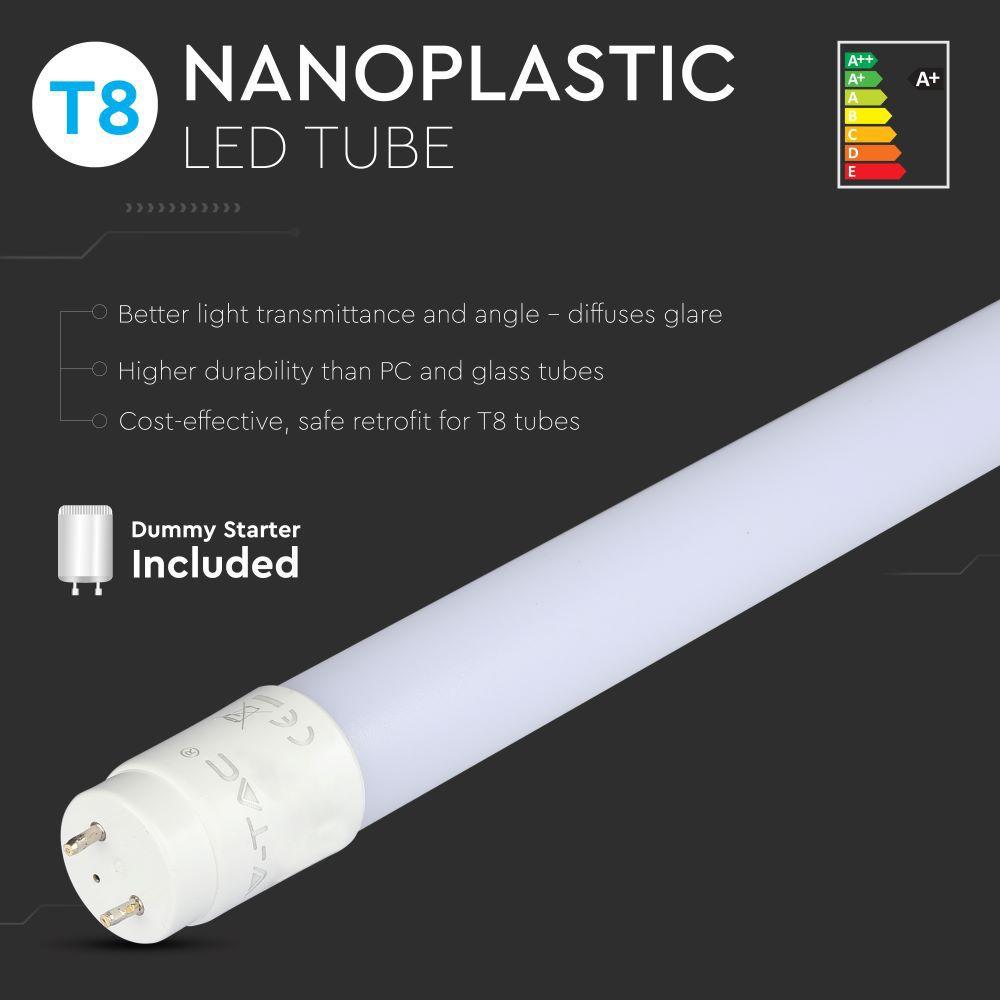 VT-1577 22W T8 LED PLASTIC TUBE NON ROTATABLE-150CM 3000K G13