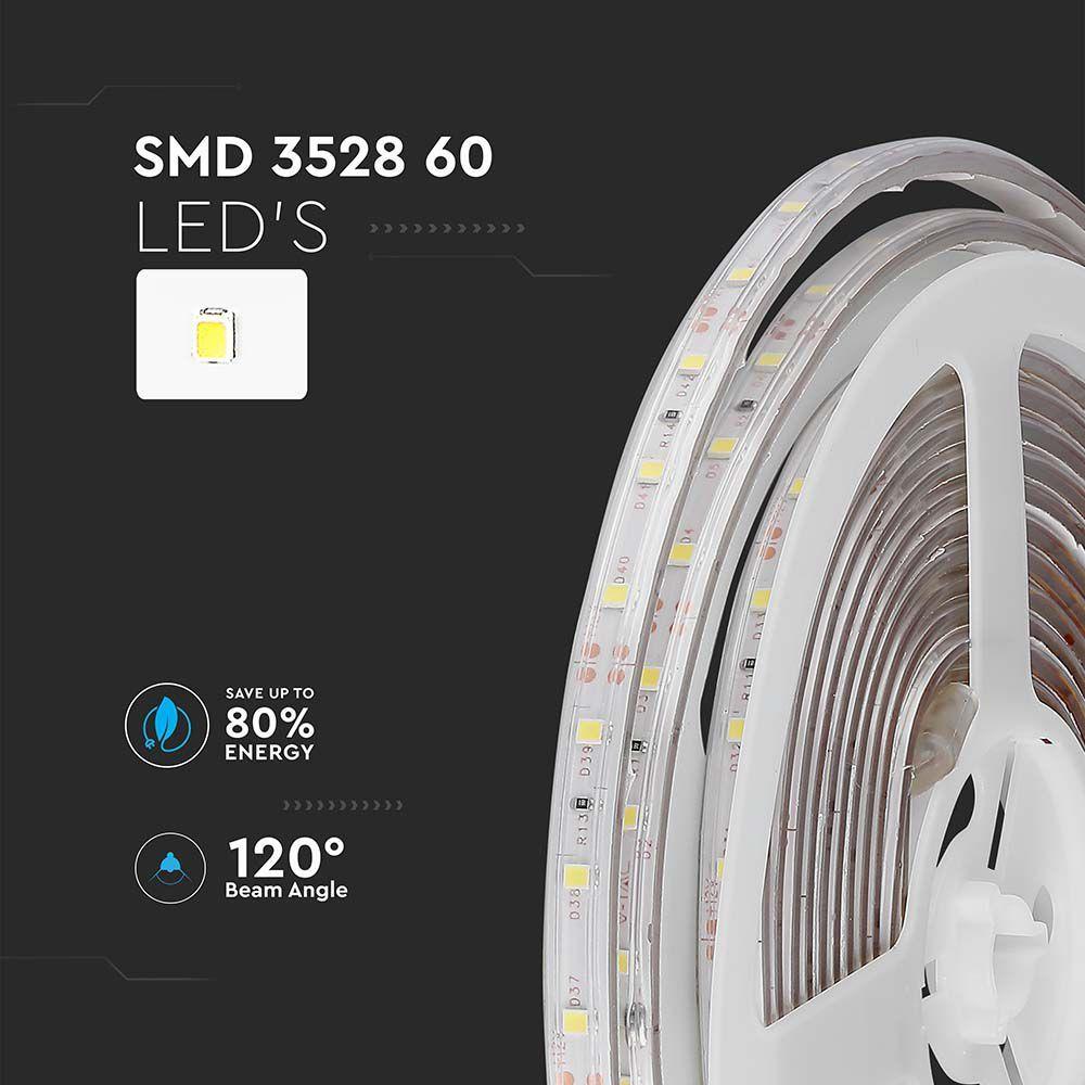 VT-3528 60 4.2W/M LED STRIP LIGHT COLORCODE:4500K IP65 (5M/ROLL)(PRICE PER M)