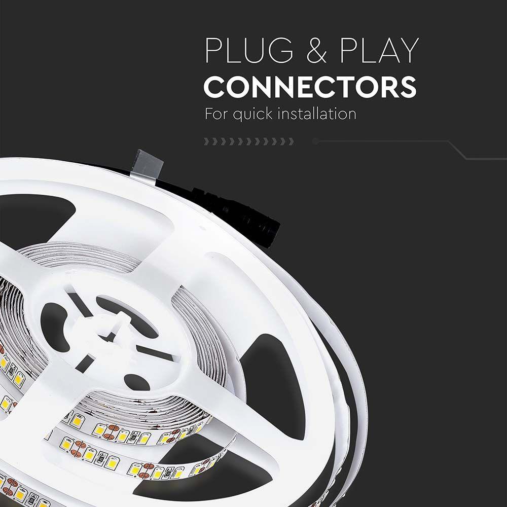 VT-3528 120 8W/M LED STRIP LIGHT COLORCODE:4000K IP20 (5M/ROLL)(PRICE PER M)