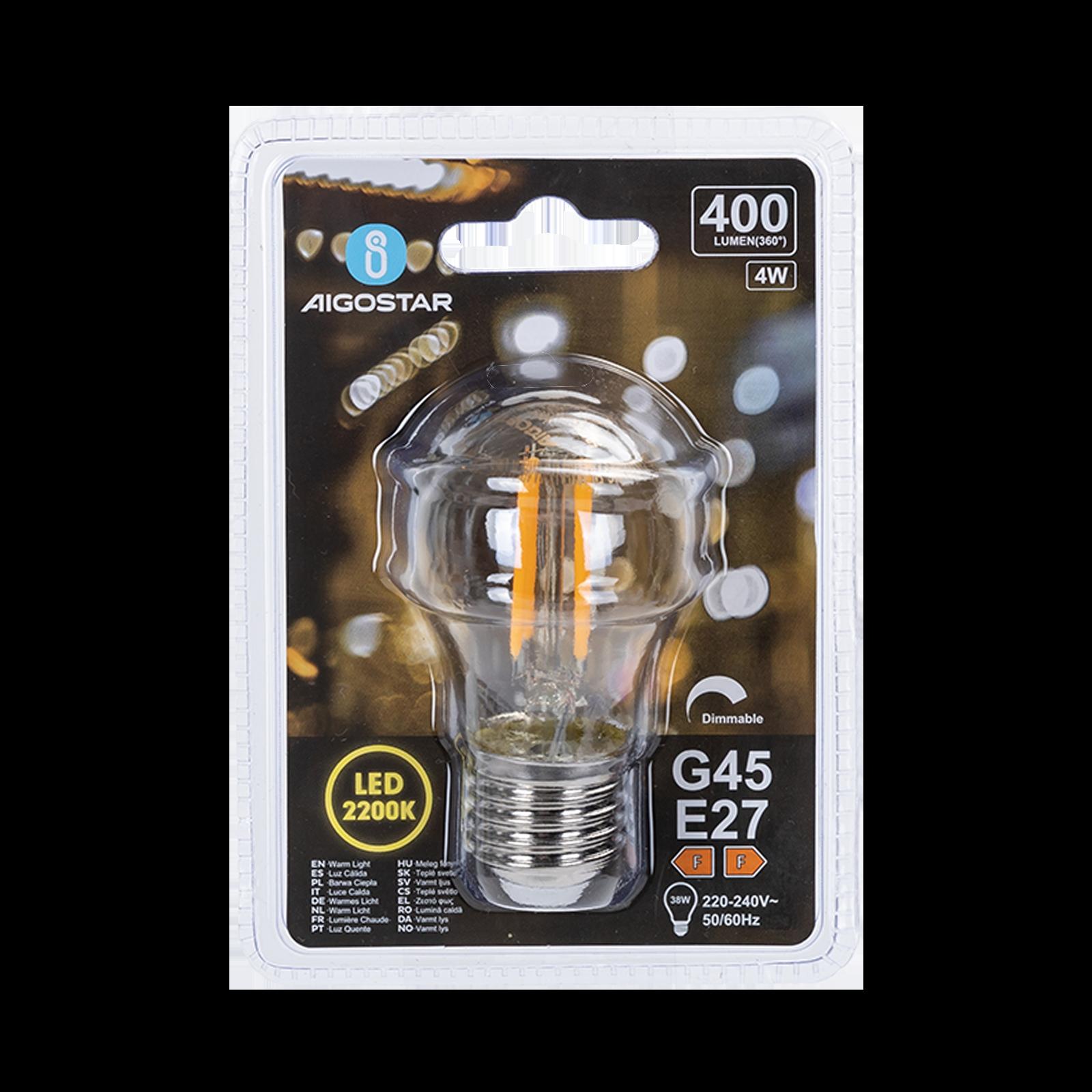 LED dimming filament G45 E27 4W 2200K