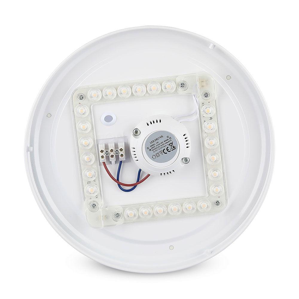 24W Plafon LED, Klosz: Mleczny, Barwa:3000K , VTAC, SKU 1415