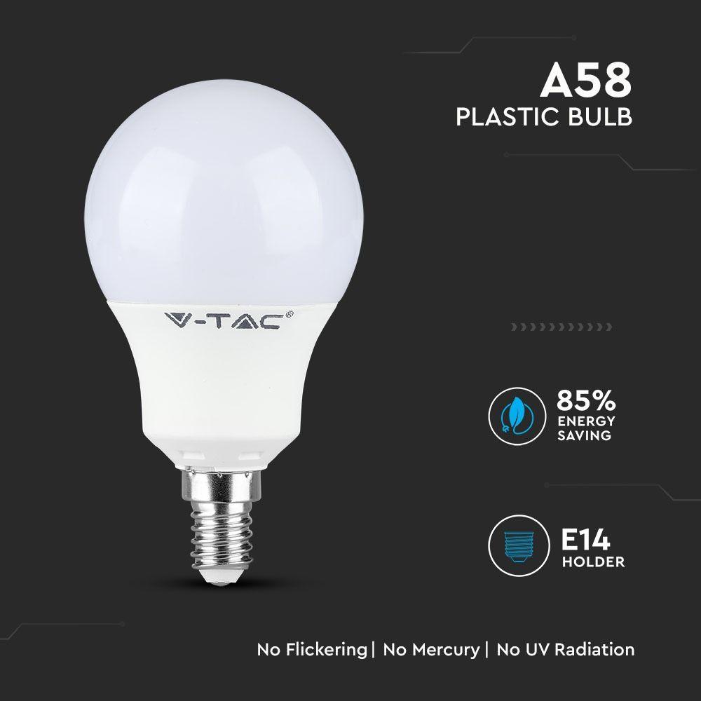 9W A60 Żarówka LED, Chip SAMSUNG, Barwa:4000K, Trzonek:E14, VTAC, SKU 115