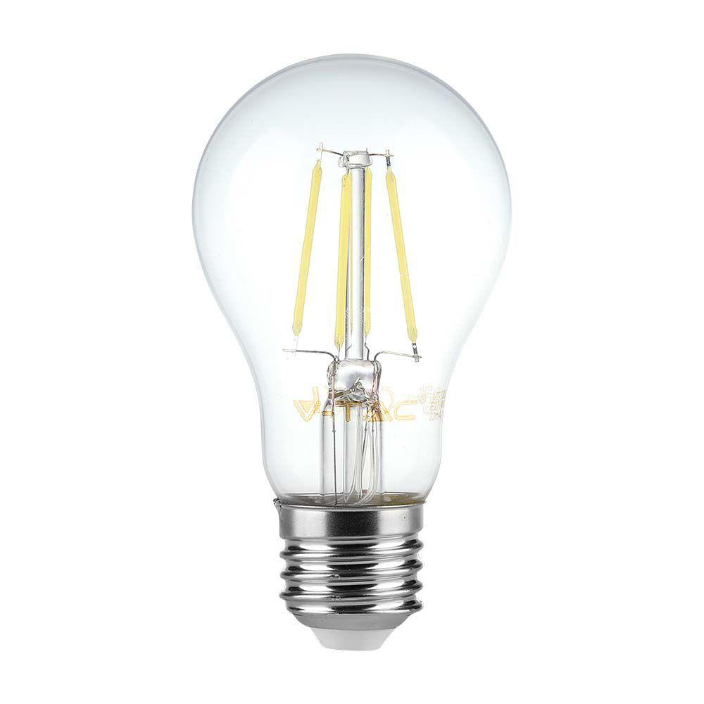 VT-1887 6W A60 FILAMENT BULB CLEAR COVER 3000K E27