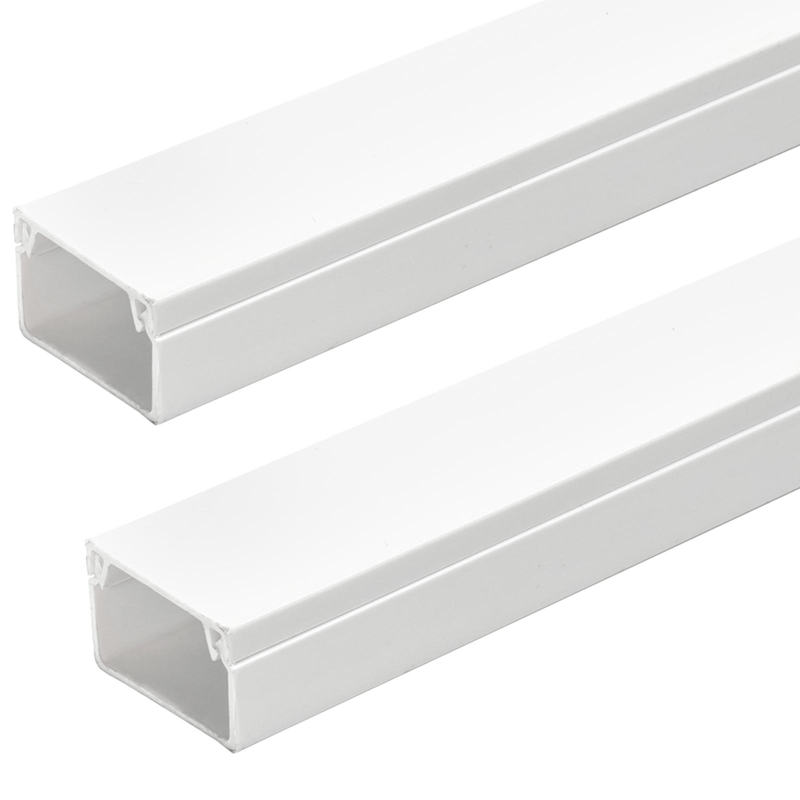 PVC white square trunking with adhesive backing L2000*W25*H16mm