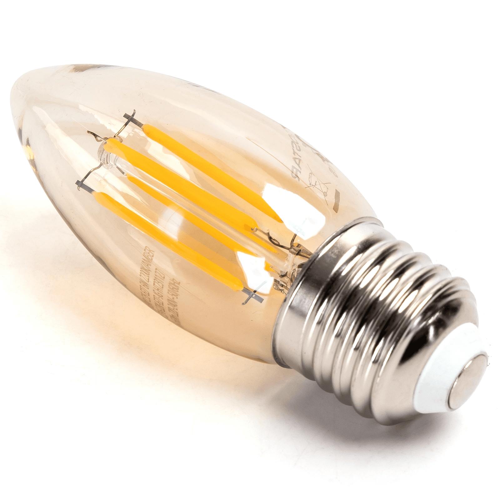 LED Filament Bulb (Amber) C35 E27 6W