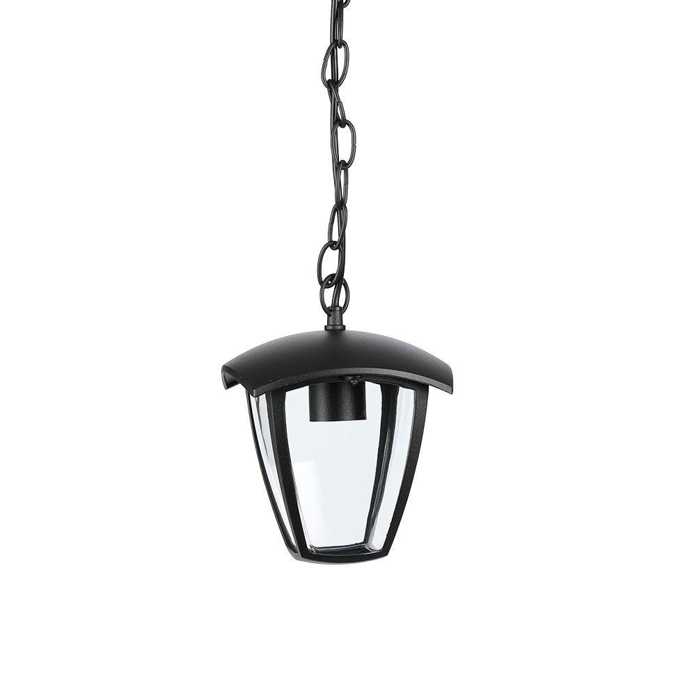 Lampa zwieszana ogrodowa, Okienka: 4x, Obudowa: Czarna, VTAC, SKU 7058