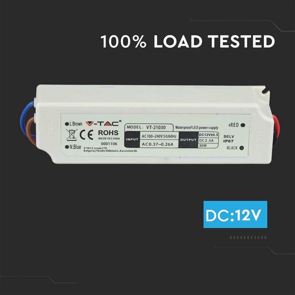 VT-21030 30W LED PLASTIC POWER SUPPLY 12V IP67