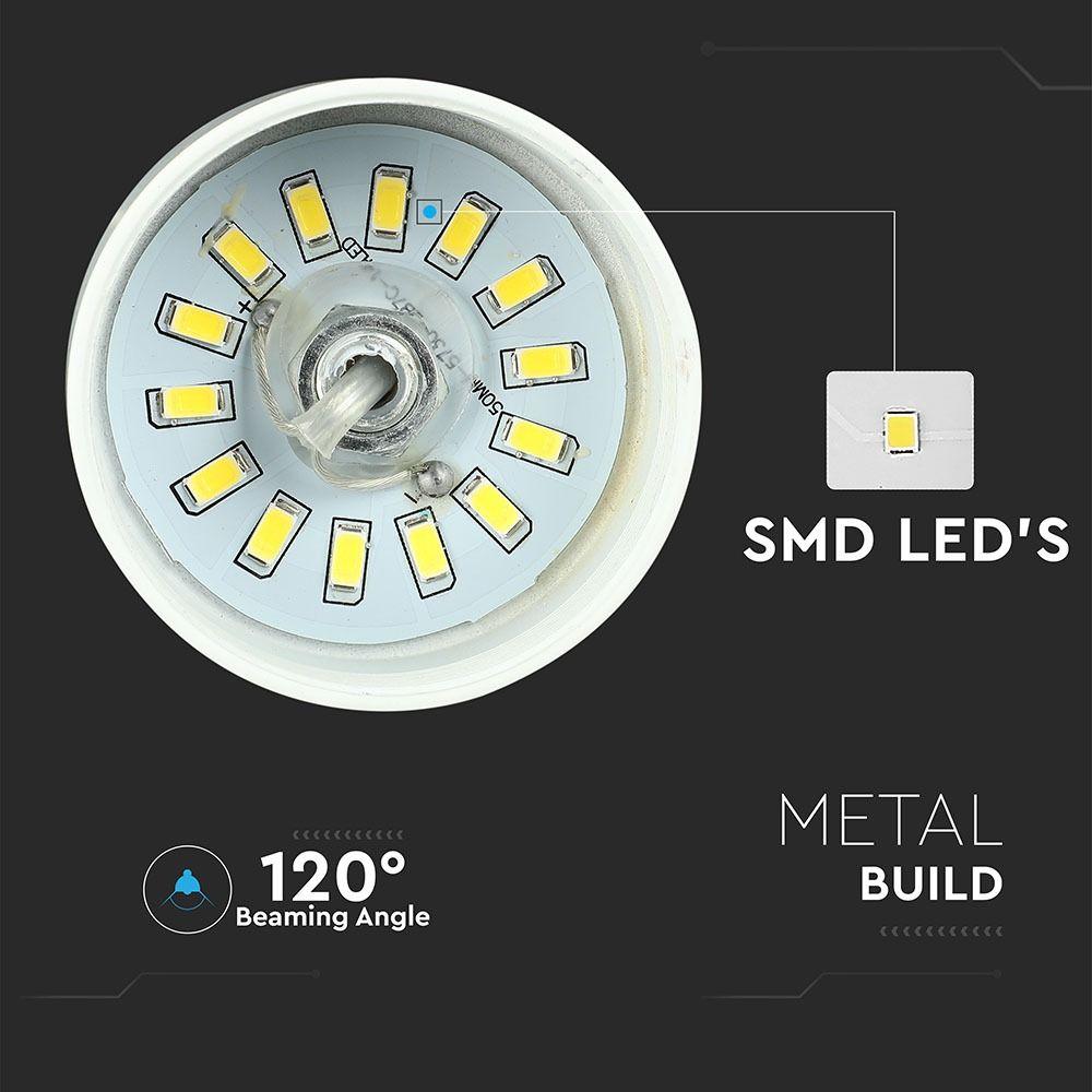 7W Lampa Wisząca LED, Klosz: Akryl, Złoty, Barwa:3000K, VTAC, SKU 3936