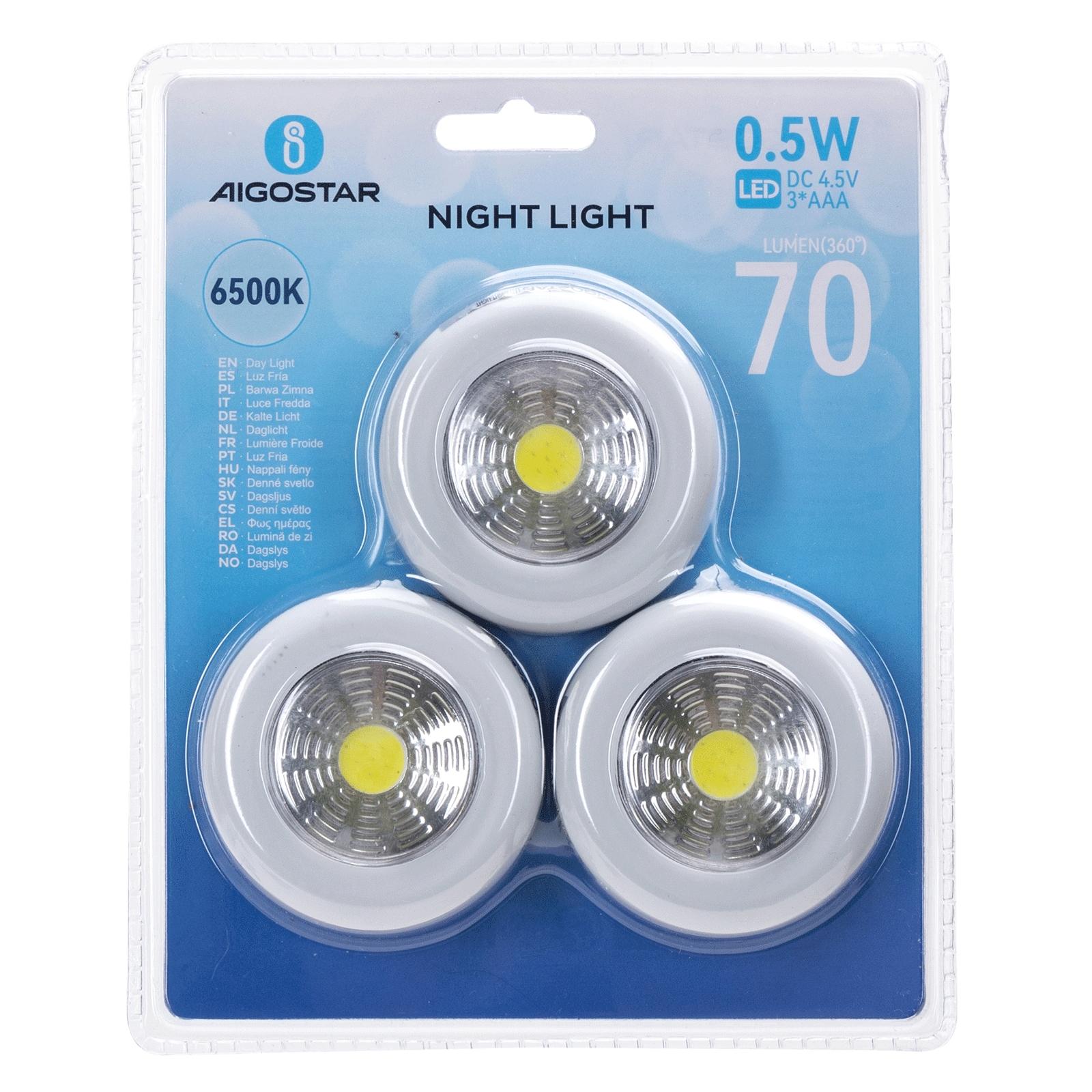 Night light 6500K 3pcs 3*AAA