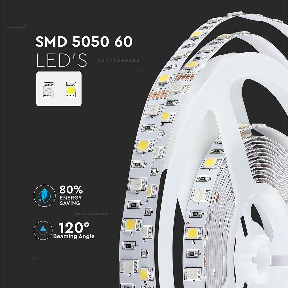 VT-5050-60 10.8W/M LED STRIP LIGHT RGB+4000K IP20 (5M/ROLL)(PRICE PER M)