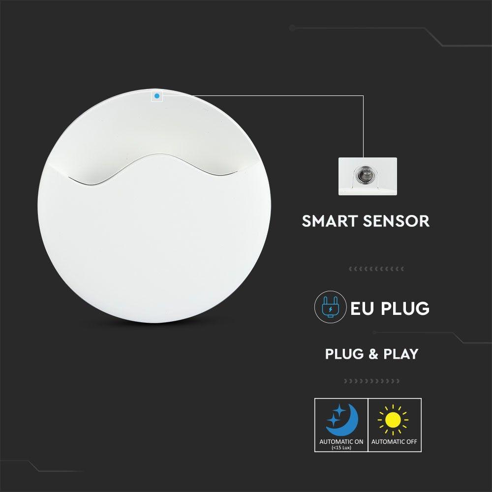 VT-83 0.45W LED NIGHT LIGHT(EU PLUG) SAMSUNG CHIP 3000K ROUND