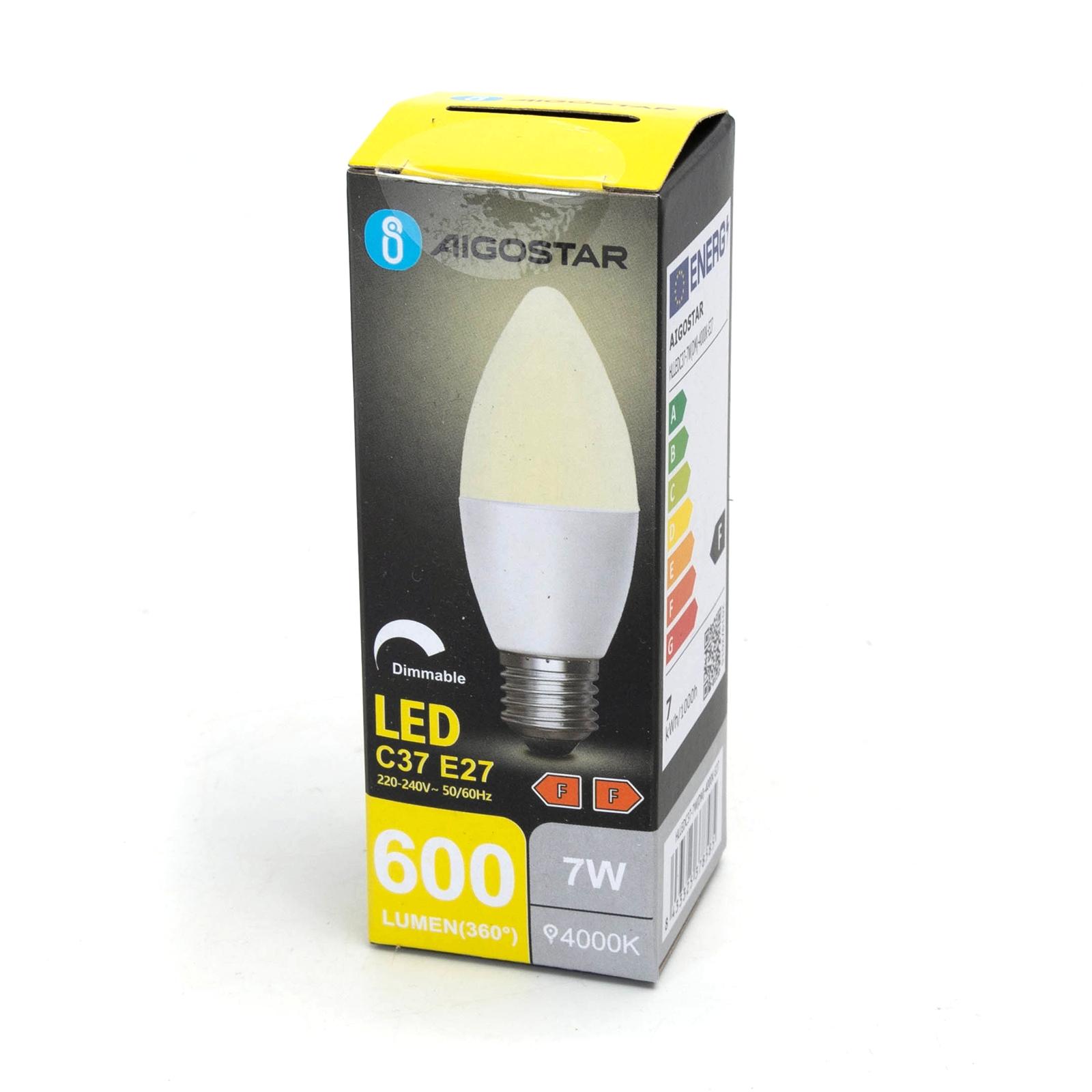 LED dimmable bulb C37 E27 7W 4000K