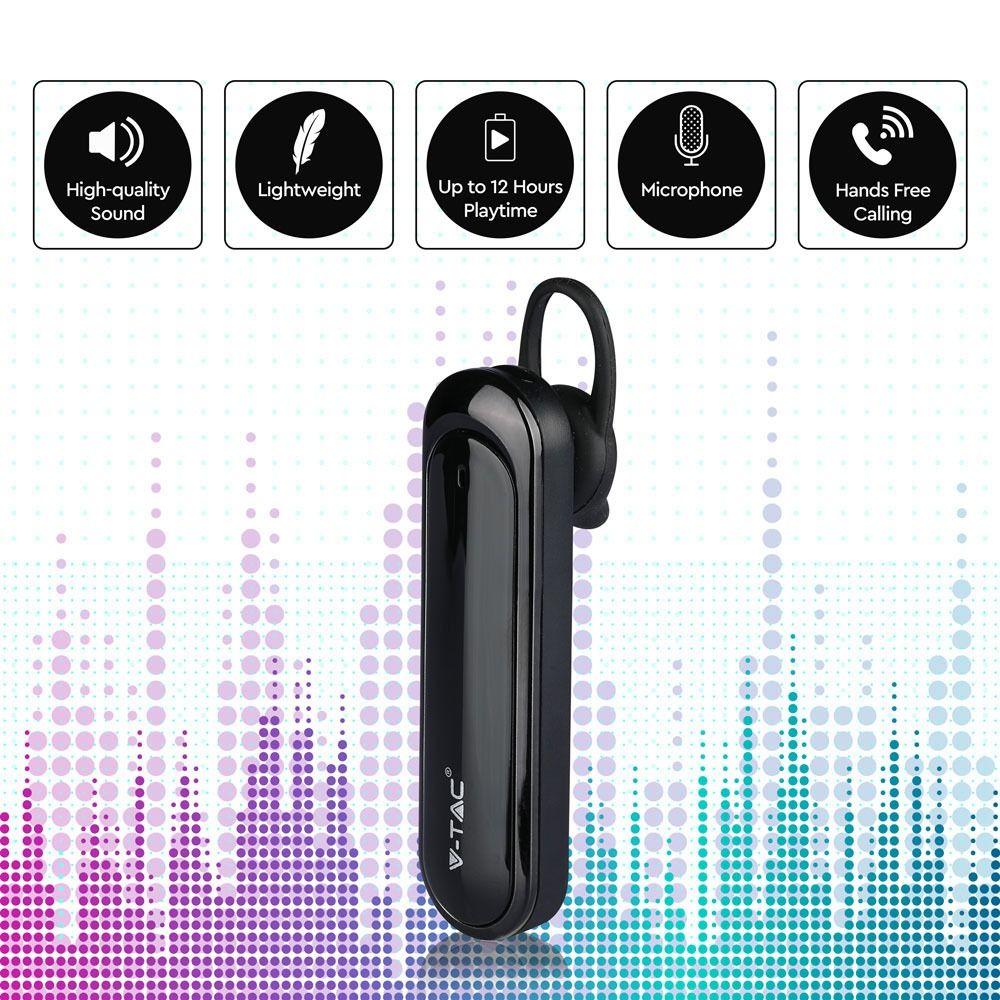 VT-6800 BLUETOOTH HEADSET-170mah BATTERY-BLACK