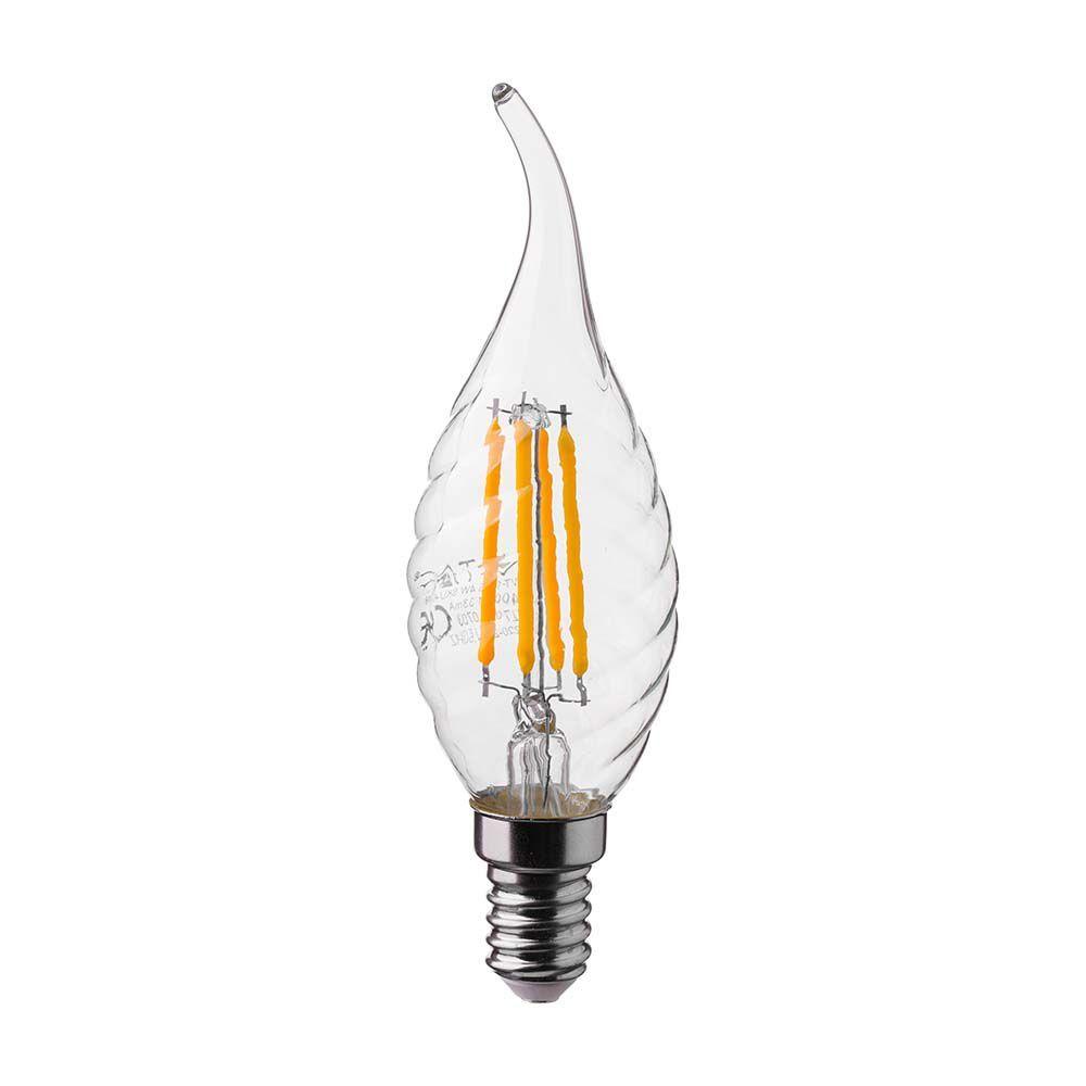 VT-1995 4W TWIST CANDLE FLAME FILAMENT BULB 4000K E14