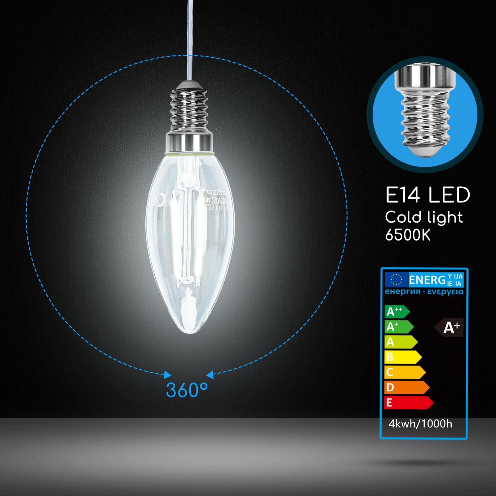 LED Filament Bulb (Clear) C35 E14 4W