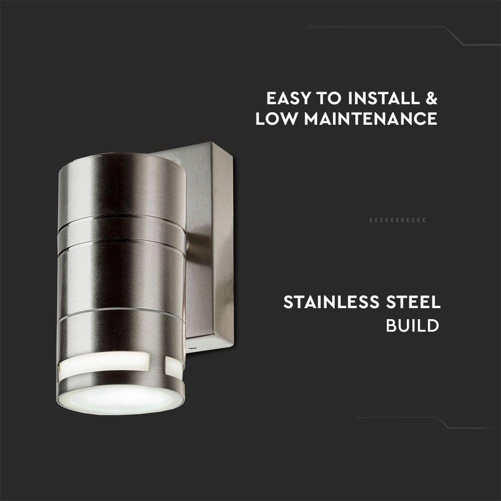 VT-7631 1 WAY GU10 WALL FITTING,STAINLESS STEEL BODY, IP44