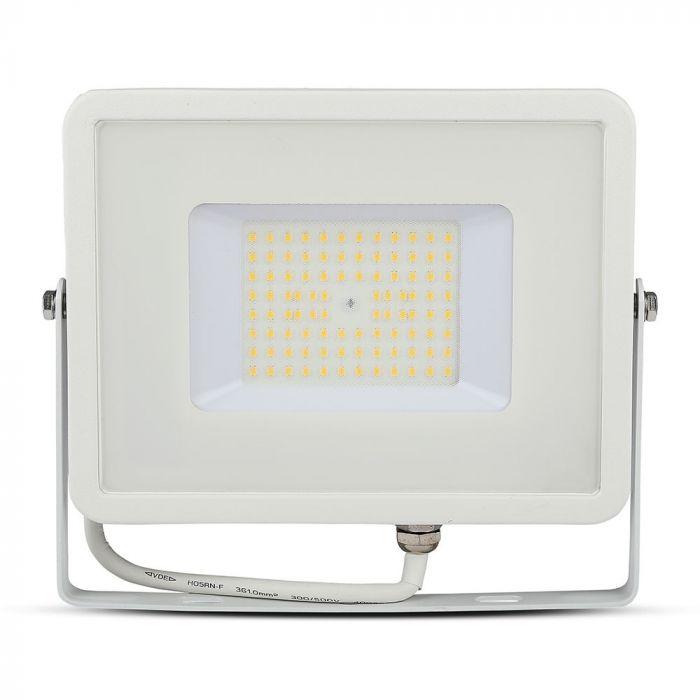 50W Naświetlacz LED SMD, Chip SAMSUNG, Barwa:6400K, Obudowa: Biała , Wydajność: 120lm/w, VTAC, SKU 763