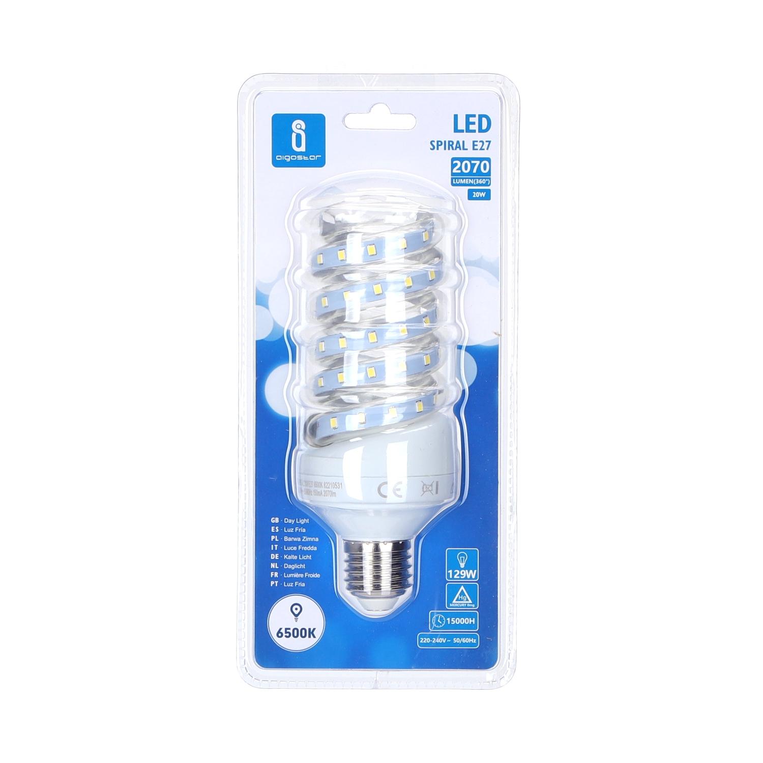 LED E27 20W Spiral tube