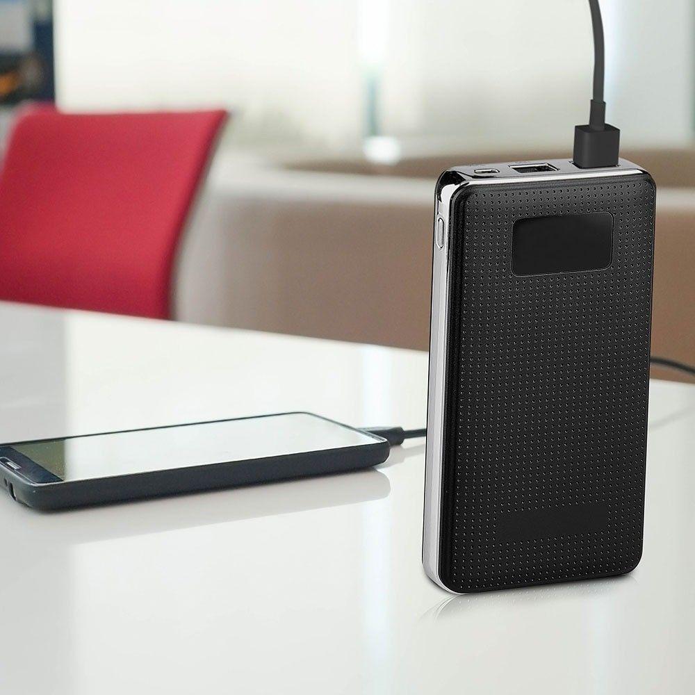 VT-3526 10000mah POWER BANK WITH DUAL USB+DISPLAY-BLACK